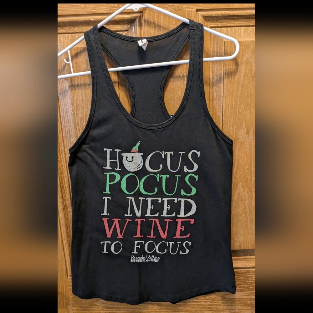"Hocus Pocus I Need Wine to Focus" Tank Top
